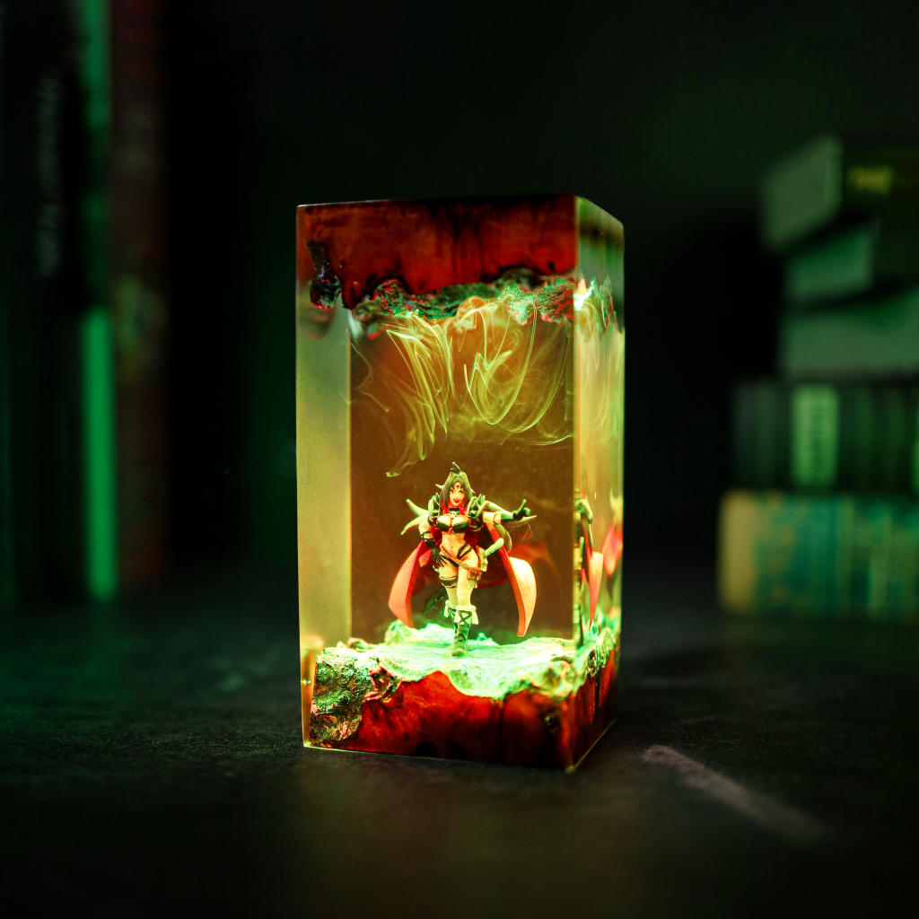 Naga the Serpent Slayers Lamp 7 Serpent Slayer resin lamp