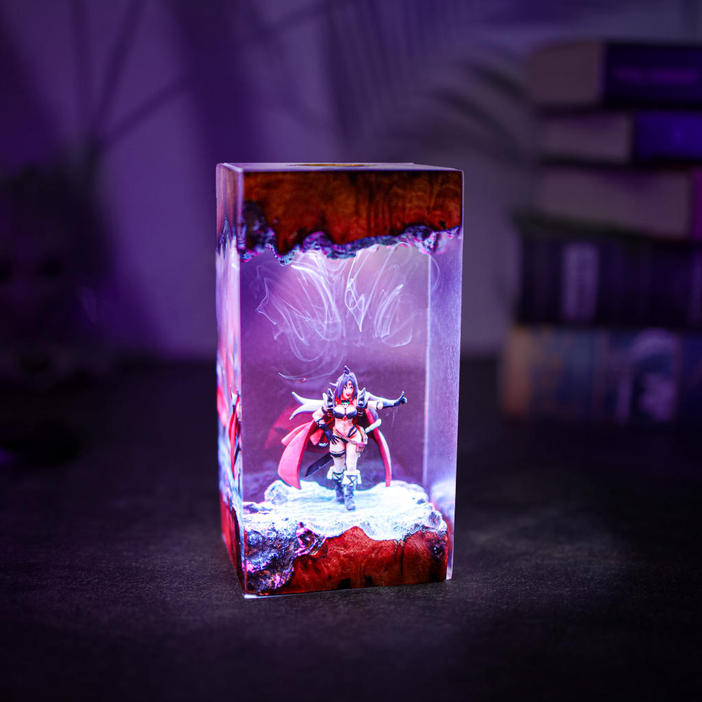 Naga the Serpent Slayers Lamp 3 Naga diorama lamp