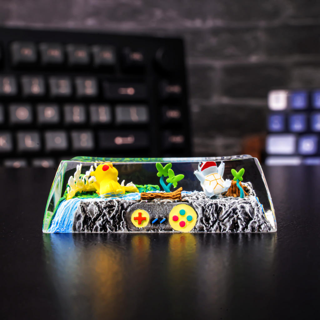 Charmander & Squirtle Pokémon Backspace Keycap 12 Dual Pokémon Shift Keycap