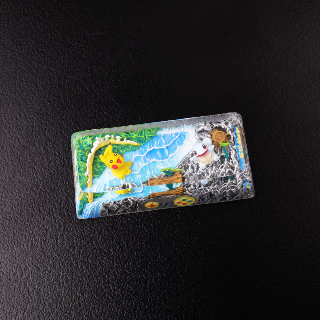 Charmander & Squirtle Pokémon Backspace Keycap 13 Pikachu Squirtle Resin 2u Keycap