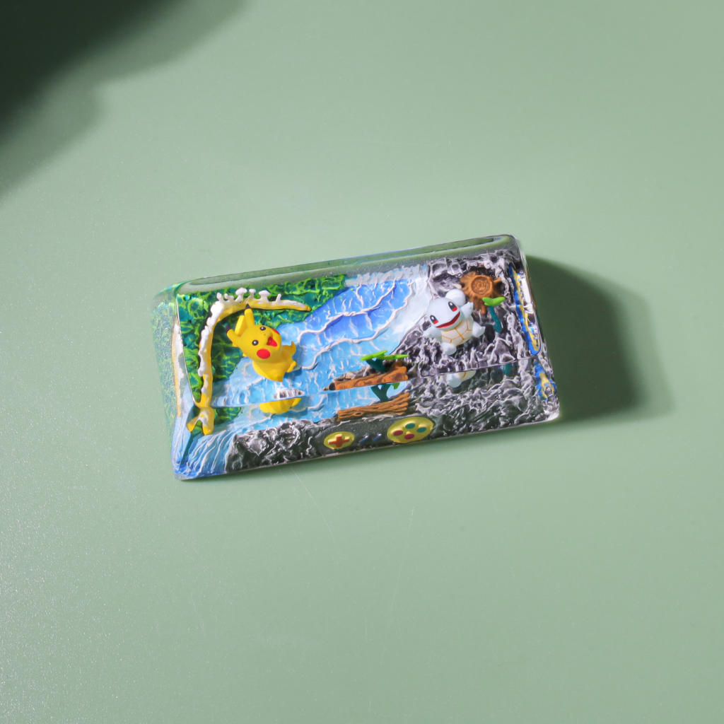 Charmander & Squirtle Pokémon Backspace Keycap 14 Handmade Pokémon Keycap