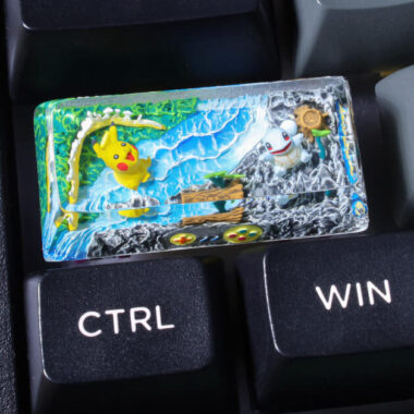 Pikachu & Squirtle Pokémon Backspace Keycap