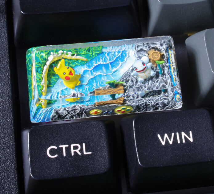 Charmander & Squirtle Pokémon Backspace Keycap 16 Pikachu & Squirtle Pokémon Backspace Keycap