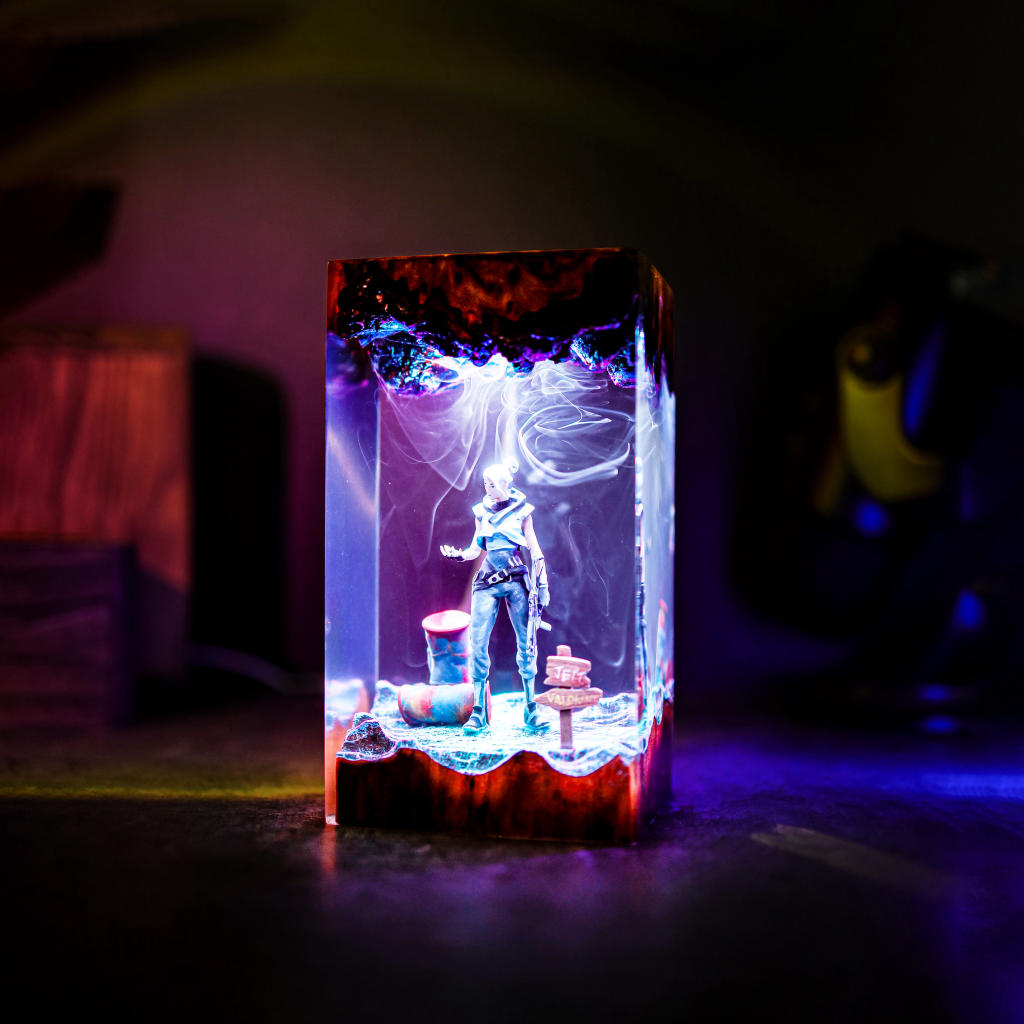 Valorant Jett Night Light 8 Handcrafted Jett Figurine Lamp