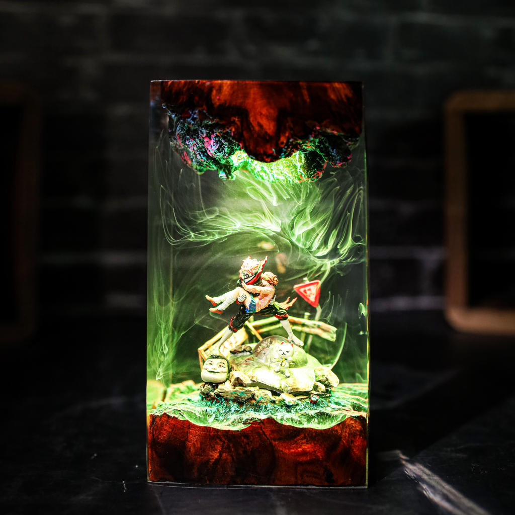 Momo Ayase and Okarun Dandadan Lamp 5 Dandadan anime night light
