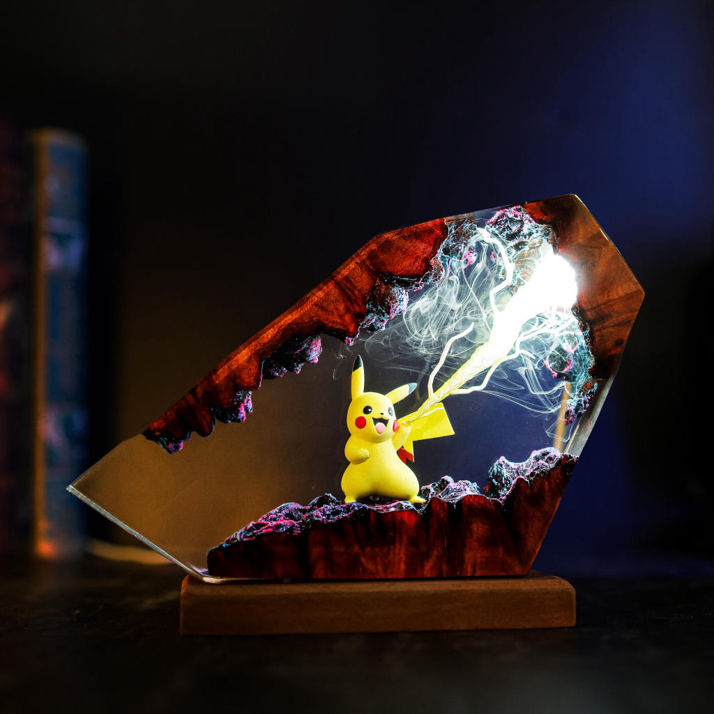 Thunderbolt Pikachu Pokémon Lamp 5 Pikachu resin night lamp