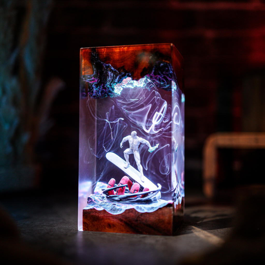 Silver Surfer Fantastic Four Marvel Lamp 9 Silver Surfer LED lamp