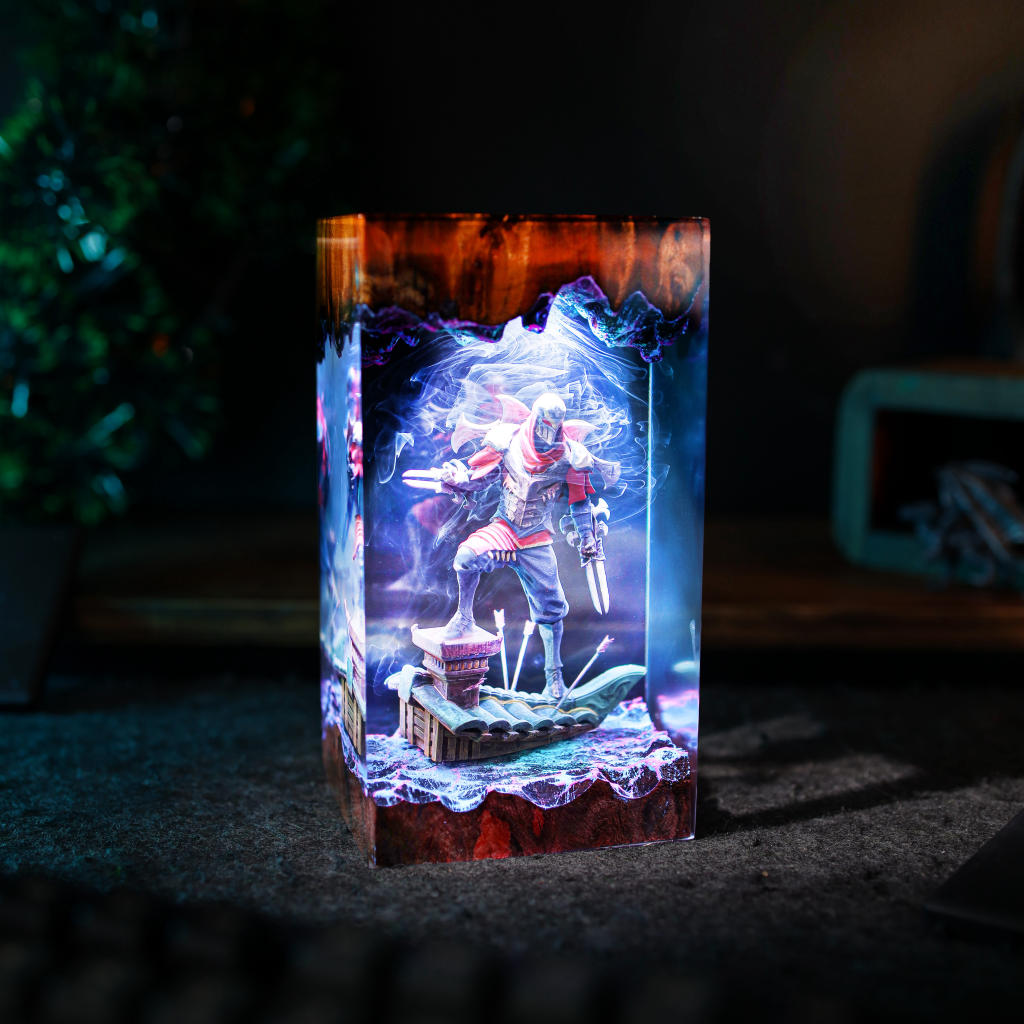 Zed League of Legends Lamp 6 Zed diorama lamp