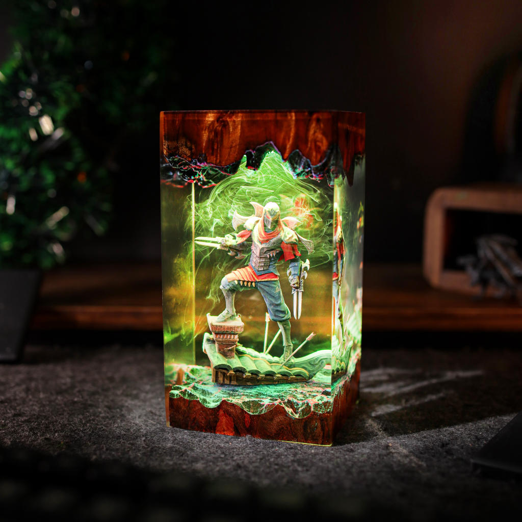 Zed League of Legends Lamp 4 Zed LED figure lamp