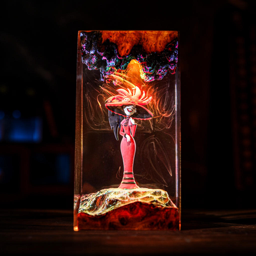 Rosie Hazbin Hotel Lamp 5 Rosie Hazbin Hotel LED lamp