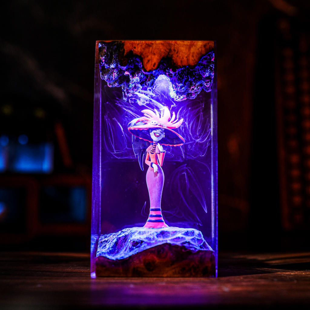 Rosie Hazbin Hotel Lamp 7 Rosie resin anime decor