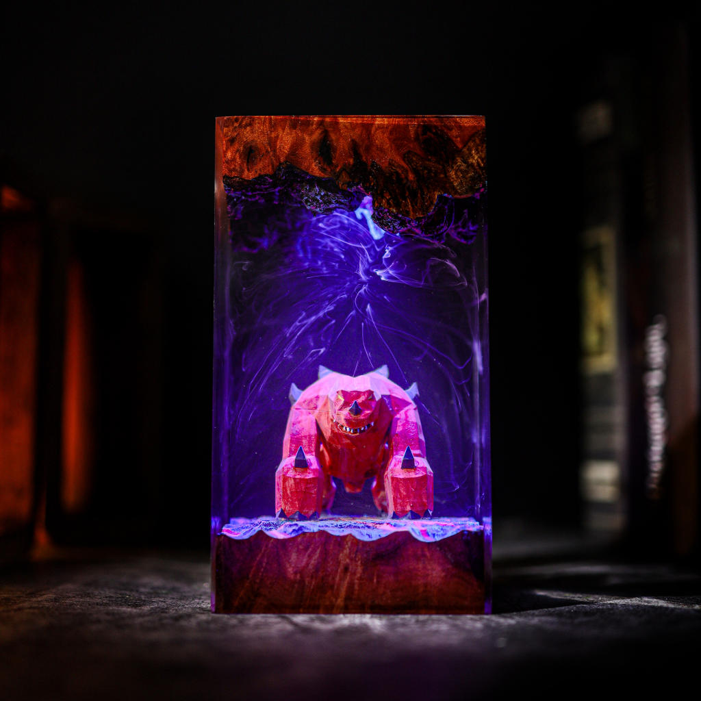 TzTok-Jad Old School RuneScape Lamp 7 TzTok-Jad Resin Lamp
