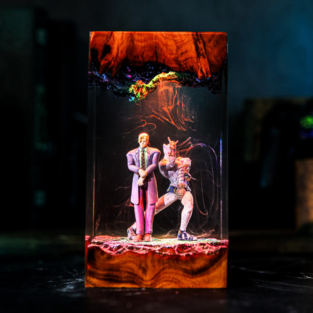 Yoshikage Kira & Killer Queen Jojo's Bizarre Adventure Lamp 7 Yoshikage Kira resin lamp