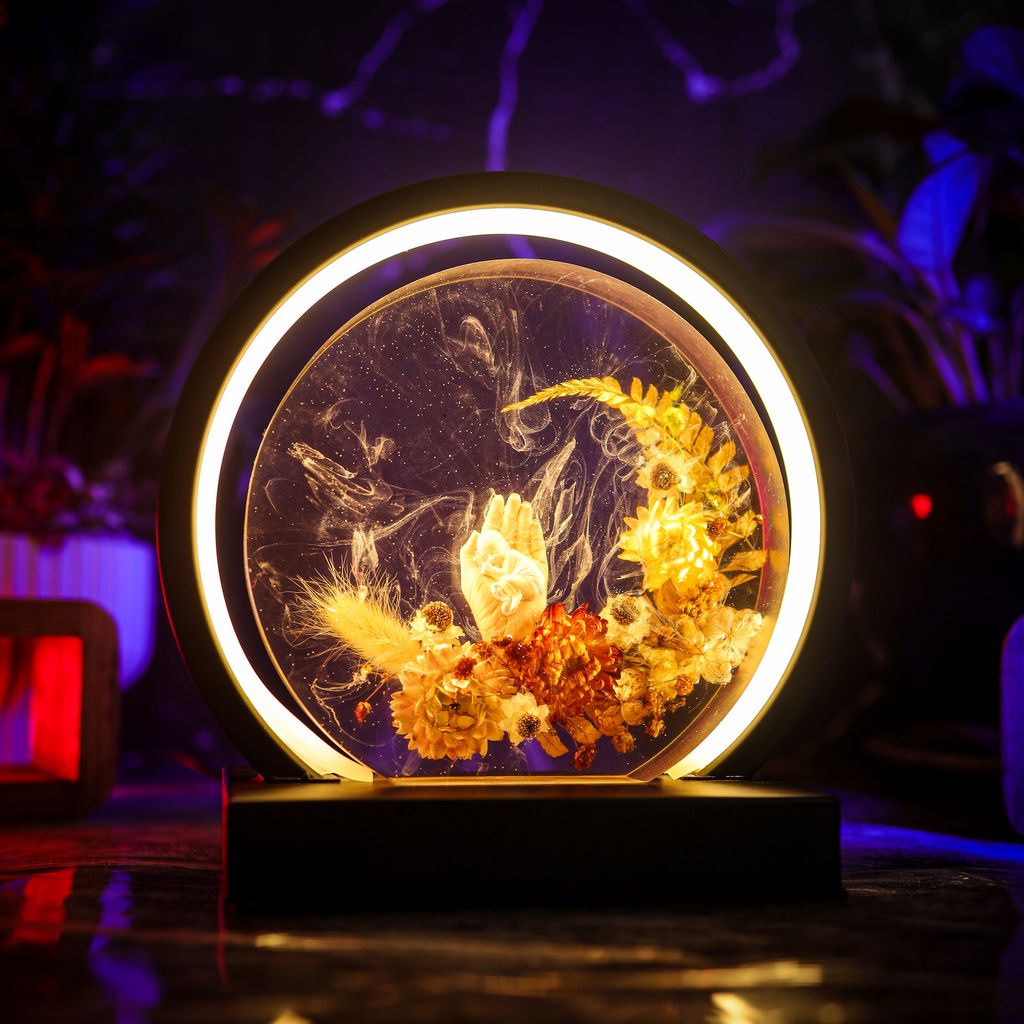 Mother & Baby Eternal Bloom Lamp 3 Handmade Eternal Bloom Resin Flower Lamp