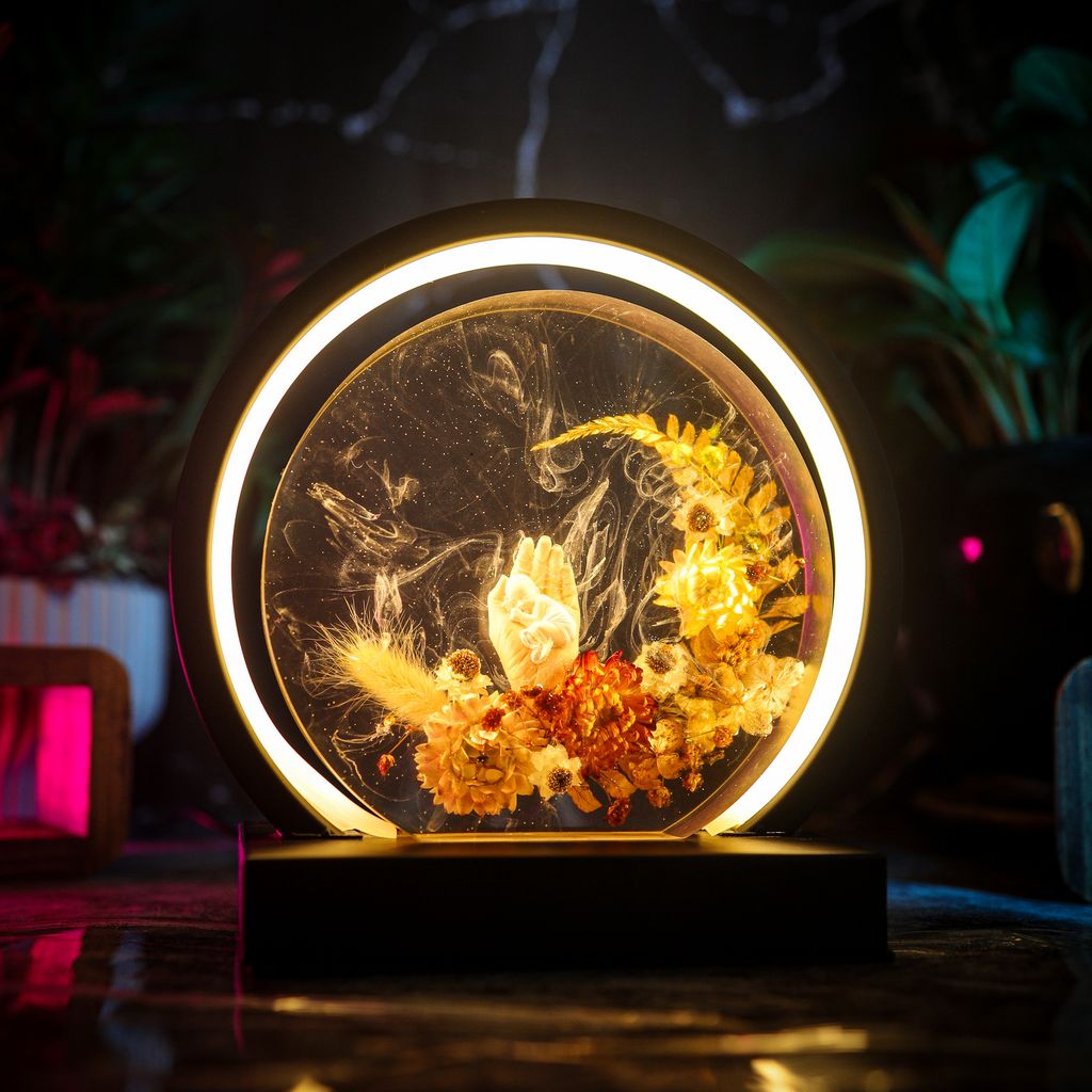 Mother & Baby Eternal Bloom Lamp 4 Handmade Eternal Bloom Resin Flower Lamp