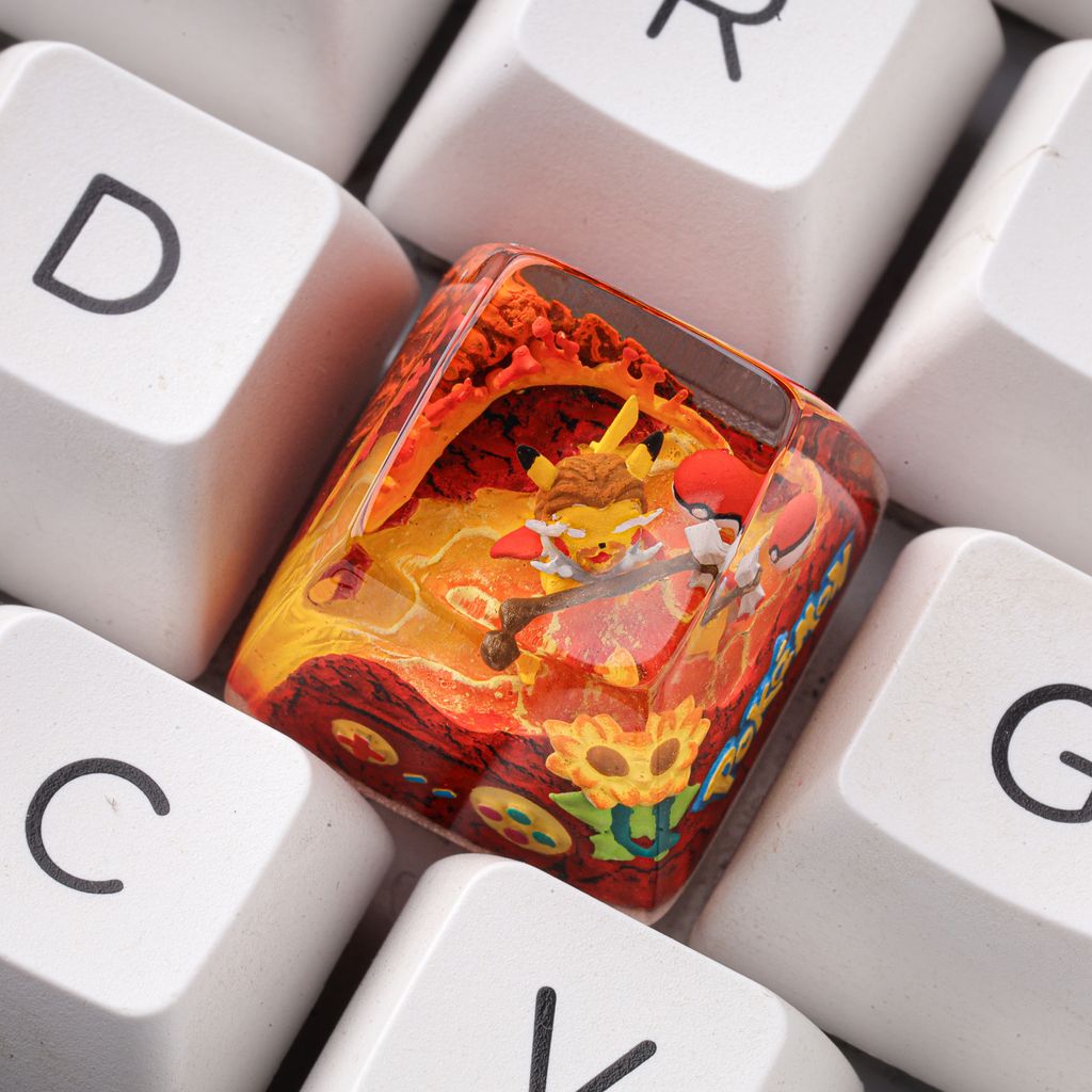 Thor Stormbreaker Pikachu Pokémon Keycap 5 Custom Thor Pikachu Epoxy Artisan Keycap