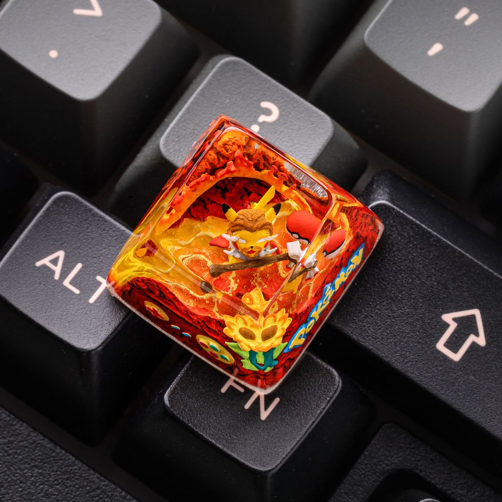 Thor Stormbreaker Pikachu Pokémon Keycap 3 Thor Stormbreaker Pikachu Artisan Resin Keycap