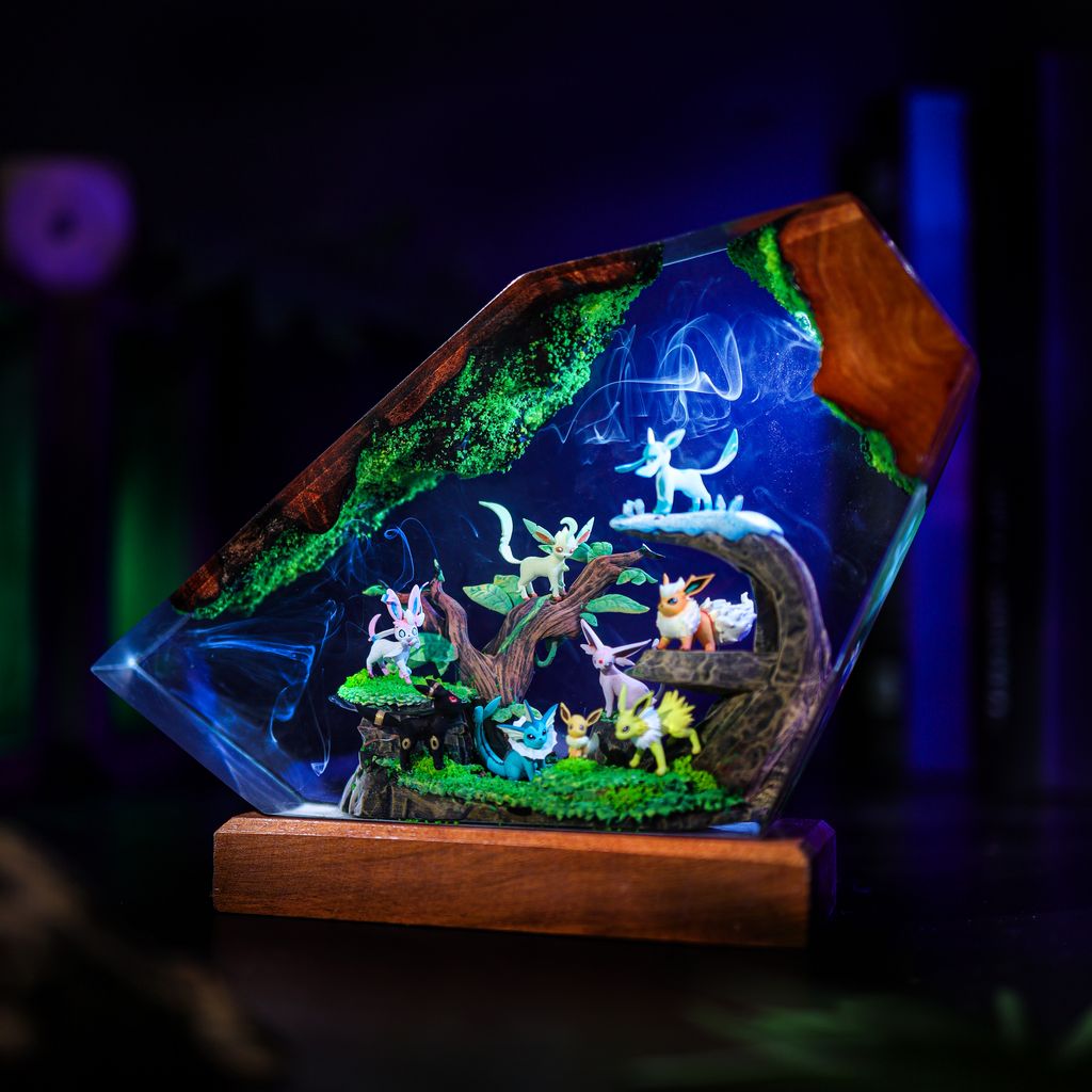 Eevee Evolution Family Pokémon Lamp 6 Eevee Evolution Family Pokémon Resin Light