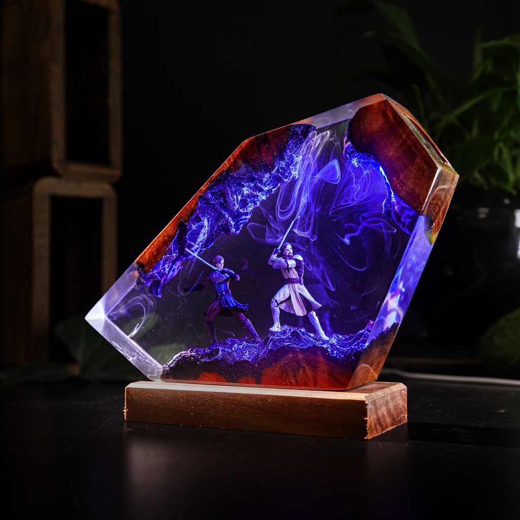 General Kenobi & Anakin Skywalker Star Wars Lamp 8 Anakin Skywalker General Kenobi Star Wars Epoxy Light