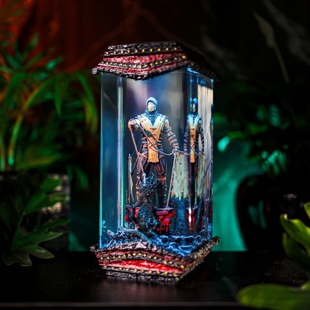 Handmade Hellfire Ninja Gaming Lamp 9 Hellfire Ninja Action Figure Night Lamp