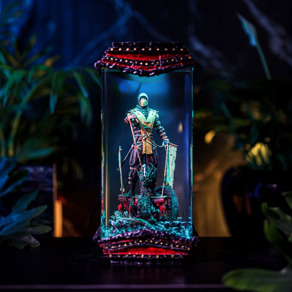 Handmade Hellfire Ninja Gaming Lamp 6 Hellfire Ninja LED Desktop Light
