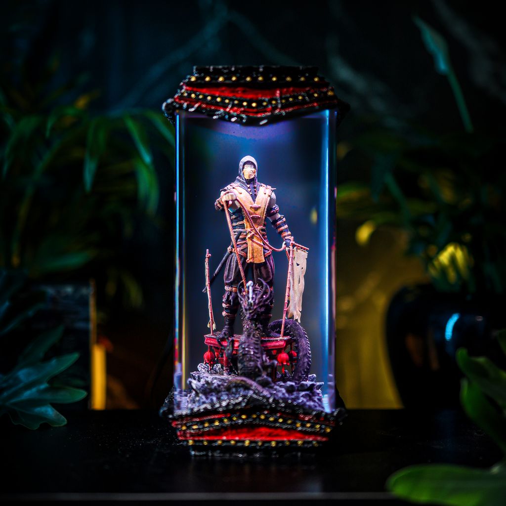 Handmade Hellfire Ninja Gaming Lamp 4 Hellfire Ninja Epoxy Resin Lamp