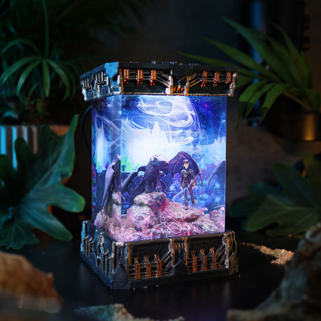How To Train Your Dragon Toothless and Hiccup Lamp 4 Toothless and Hiccup Epoxy Resin Night Light