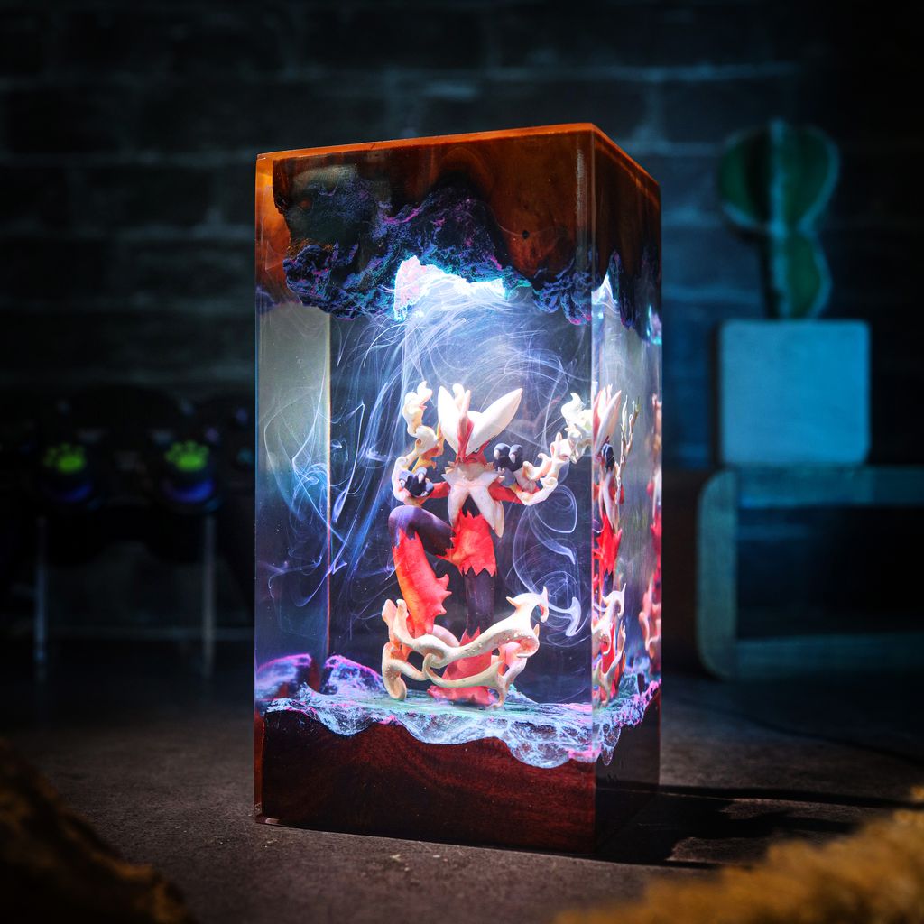 Mega Blaziken Pokémon Lamp Ver 2 7 Pokémon Blaziken Fire Type LED Lamp