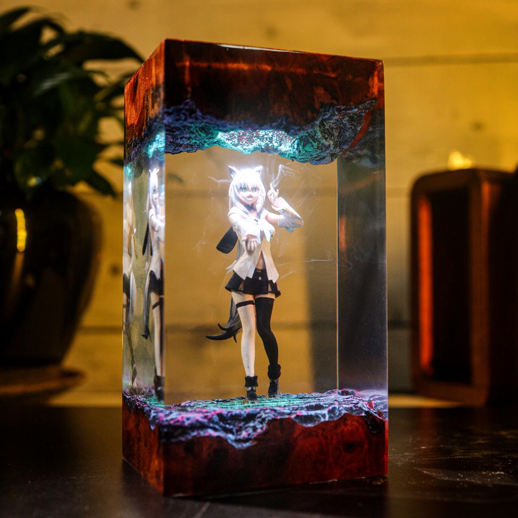 Shirakami Fubuki Hololive Lamp 5 Shirakami Fubuki Hololive Epoxy Lamp