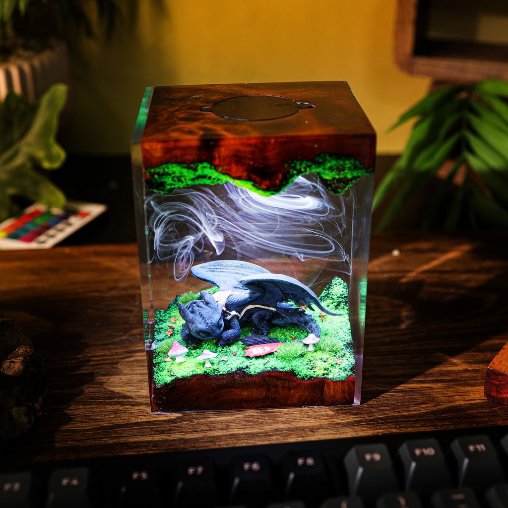 Sleeping Toothless How to Train Your Dragon Lamp 9 Handmade Sleeping Toothless Dragon Desk Lamp
