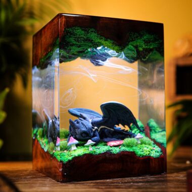Sleeping Toothless How to Train Your Dragon Lamp