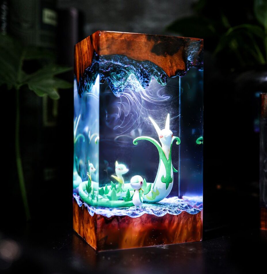 Snivy, Servine, and Serperior Pokémon Lamp 5 Snivy, Servine, and Serperior Pokémon Lamp
