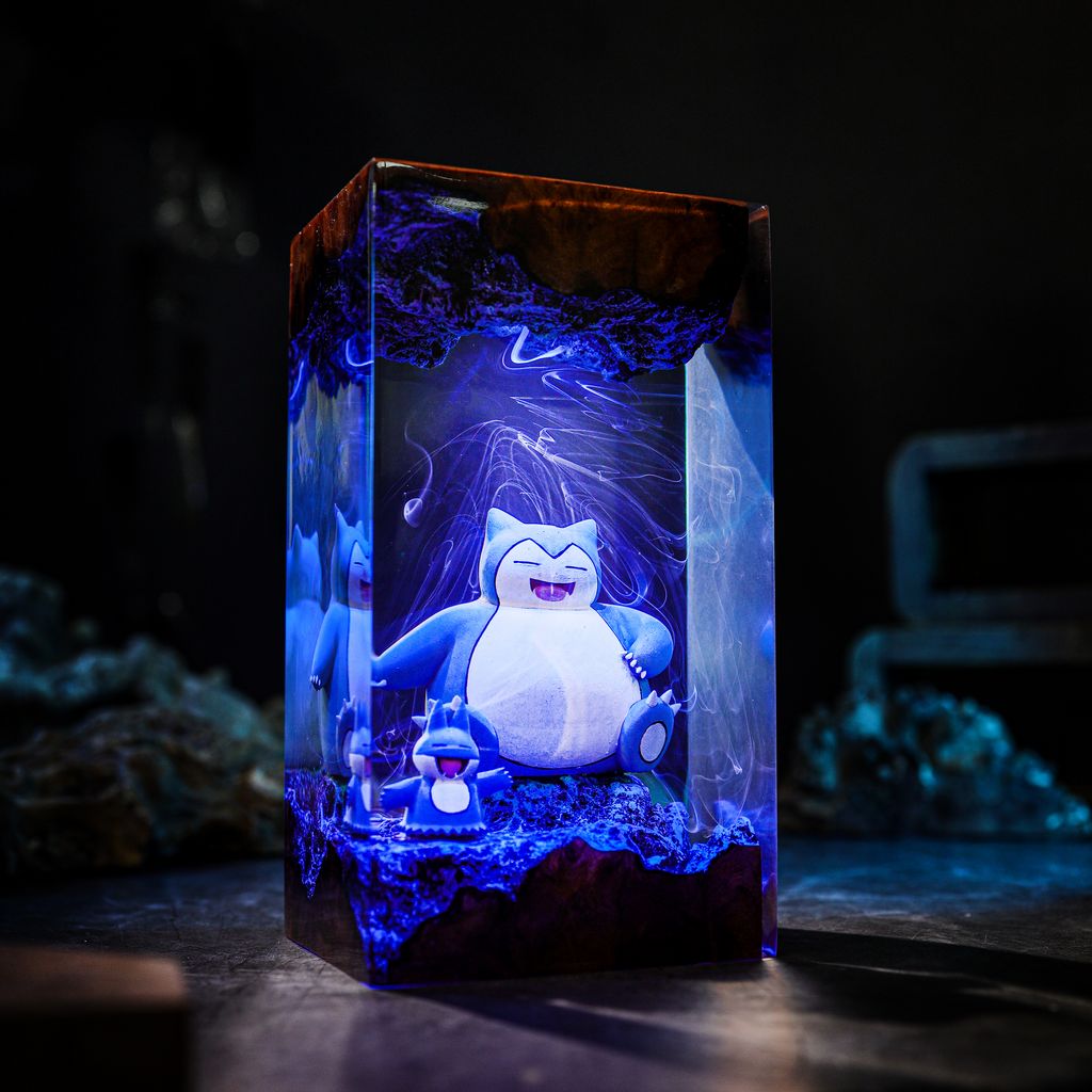 Snorlax and Munchlax Pokémon Lamp 9 Snorlax and Munchlax Pokémon Resin Diorama
