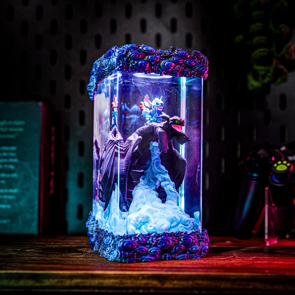 Toothless and Stitch Night Light 3 Toothless and Stitch Epoxy Night Light