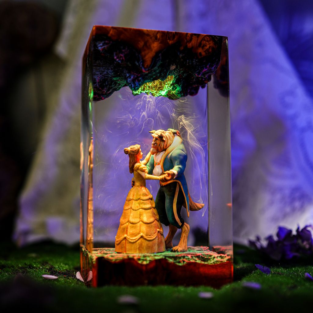 Beauty And The Beast Lamp 2 Beauty And The Beast Resin Night Light