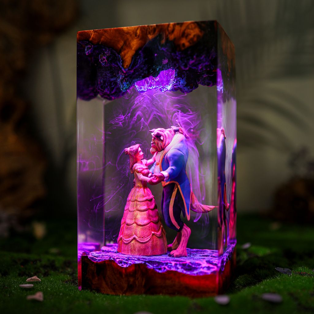 Beauty And The Beast Lamp 6 Disney Inspired Beauty And The Beast Resin Lamp