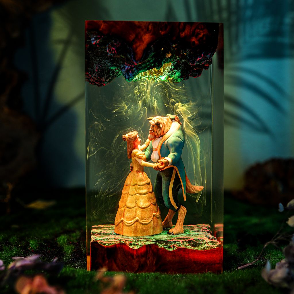 Beauty And The Beast Lamp 4 Beauty And The Beast Art Resin Desk Light