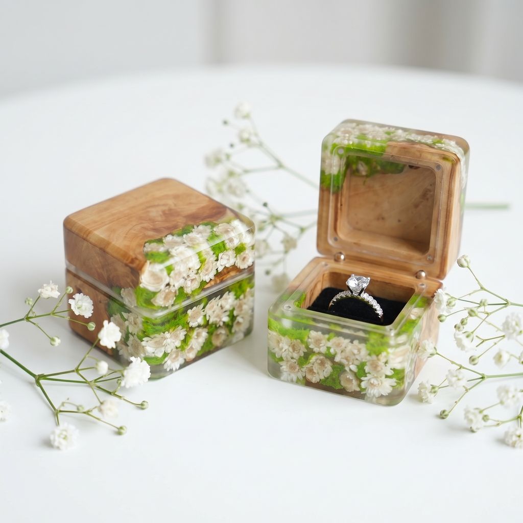 Daisy Flower Ring Box 6 Daisy Shaped Proposal Ring Case