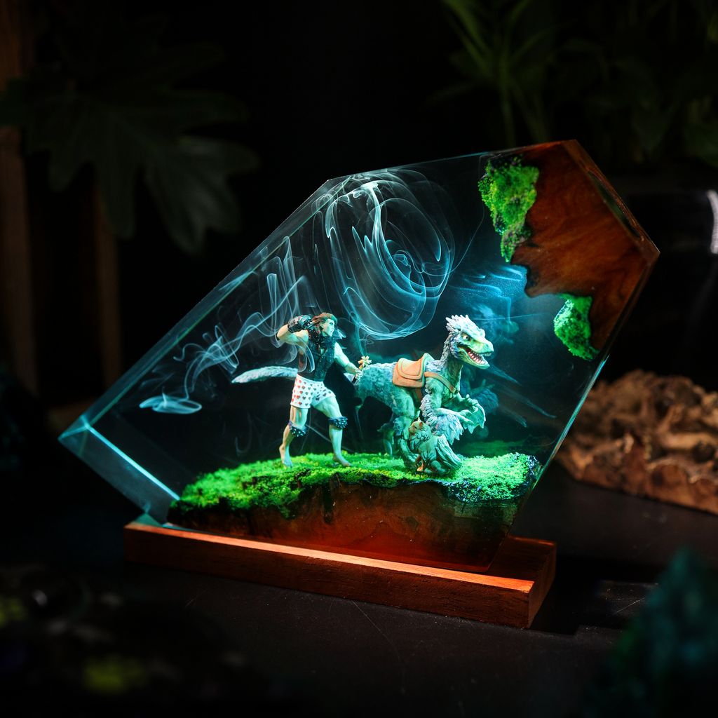 Dungeon Crawler Carl Lamp 7 Dungeon Crawler Carl Epoxy Resin Lamp