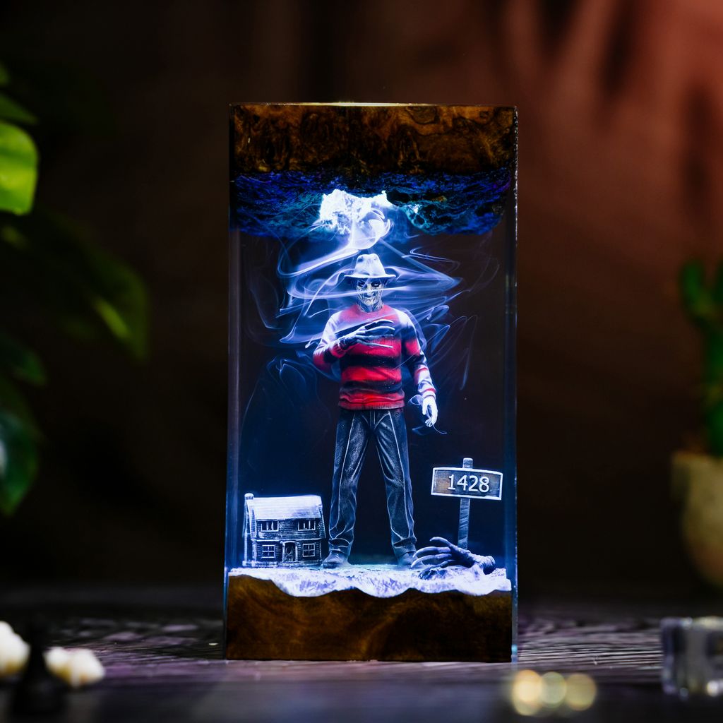 Freddy Krueger A Nightmare on Elm Street Lamp 7 Custom Freddy Krueger Resin Table Lamp