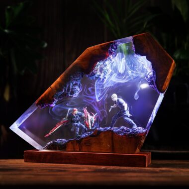 Leon S. Kennedy vs Mutated Jack Krauser Resident Evil Lamp