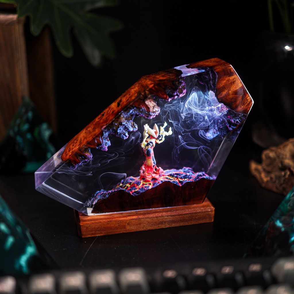 Mega Blaziken Pokémon Lamp Ver 2 16 Custom Mega Blaziken Pokémon Diorama Lamp