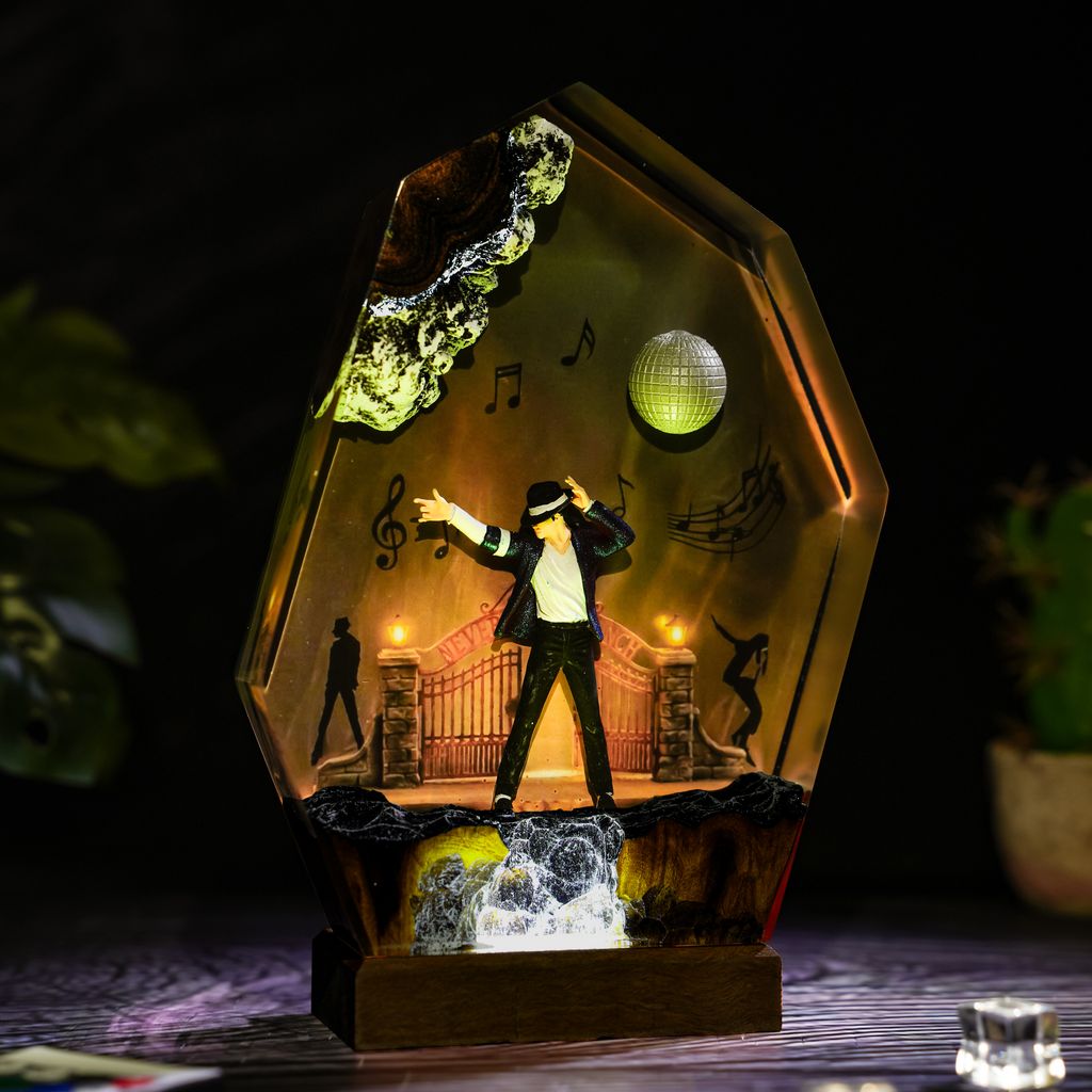 Michael Jackson Resin Lamp 5 Michael Jackson Silhouette Table Lamp