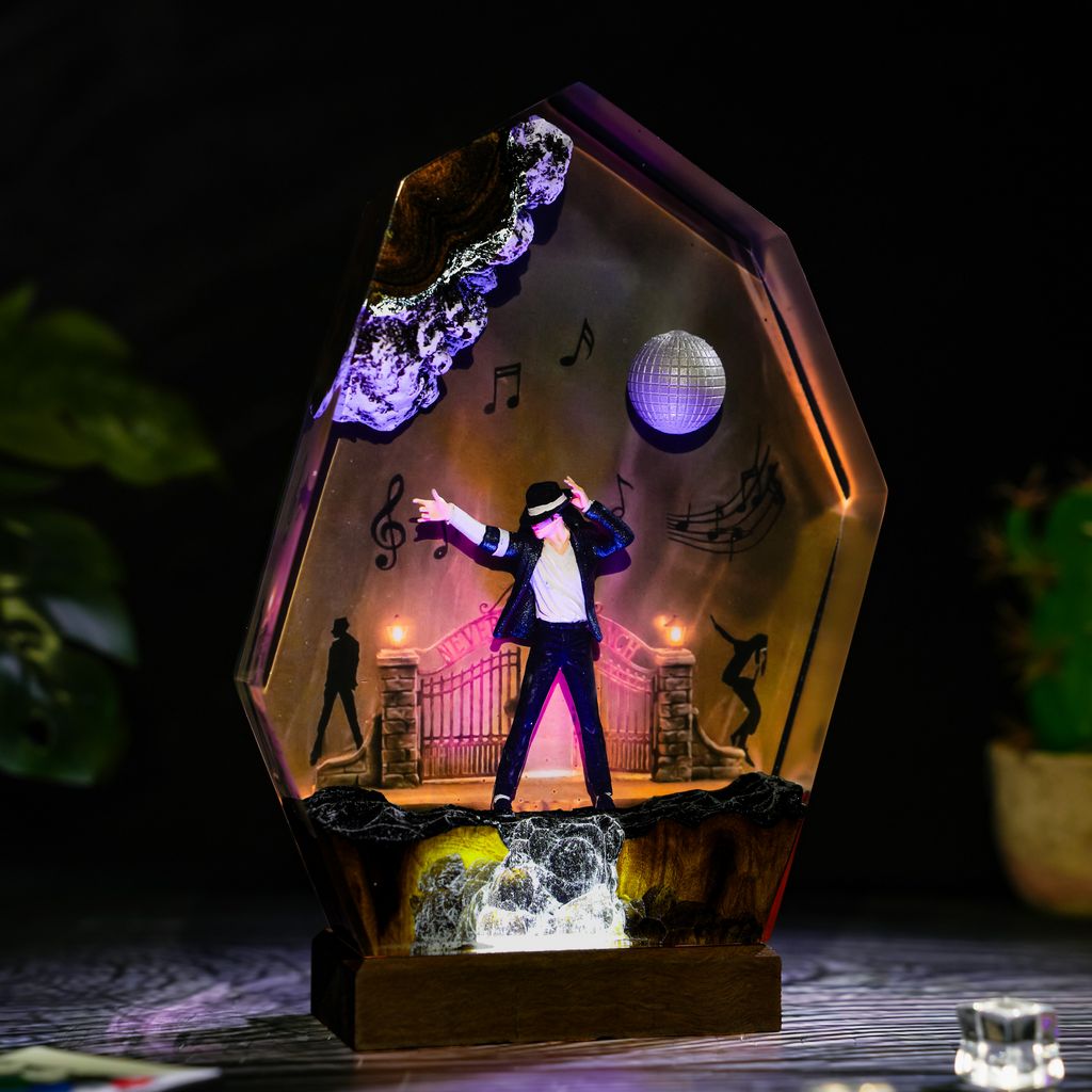 Michael Jackson Resin Lamp 6 Handcrafted Michael Jackson Night Light