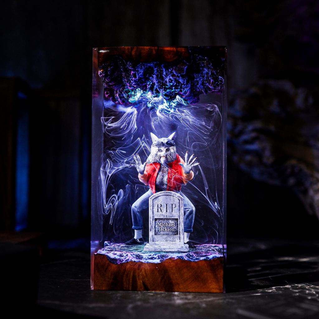 Michael Jackson Thriller Werewolf Lamp 5 Werewolf Transformation Resin Table Lamp