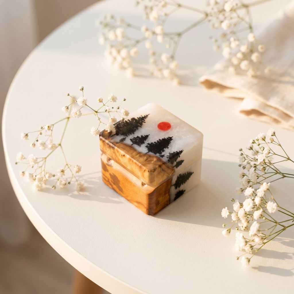 Pine Forest Engagement Ring Box 2 Rustic Pine Forest Wedding Ring Box