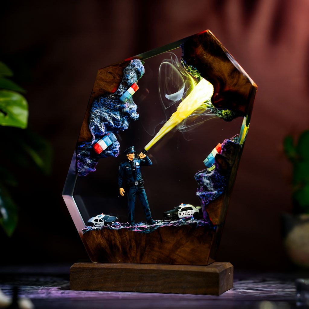 Police Resin Lamp 1 Police Resin Lamp