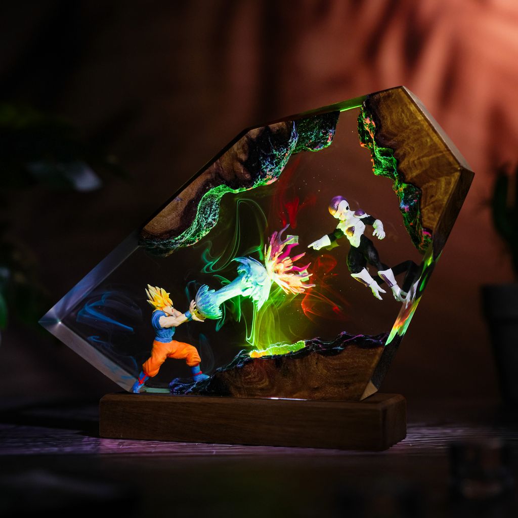 Goku vs Frieza Dragon Ball Z Lamp 7 Dragon Ball Z Anime Epoxy Table Lamp