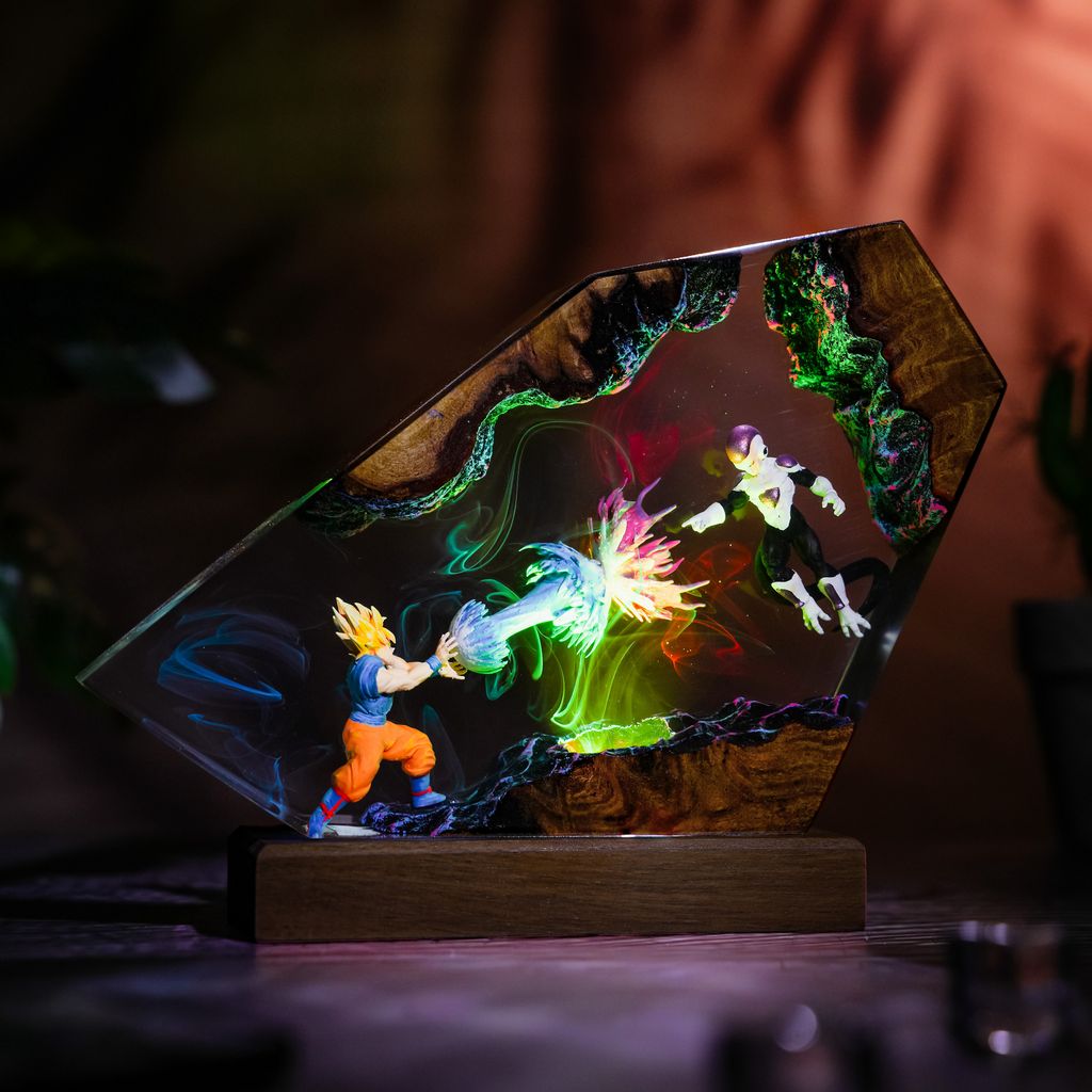 Goku vs Frieza Dragon Ball Z Lamp 9 Dragon Ball Z Goku Frieza Epoxy Lamp