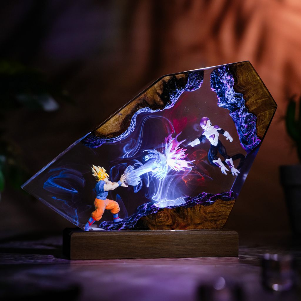 Goku vs Frieza Dragon Ball Z Lamp 3 Goku Frieza Collectible Resin Lamp